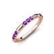 3 - Ilana 0.72 ctw Amethyst Women Stackable Eternity Band 