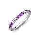 3 - Ilana 0.72 ctw Amethyst Women Stackable Eternity Band 
