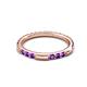 4 - Ilana 0.72 ctw Amethyst Women Stackable Eternity Band 