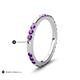 5 - Ilana 0.72 ctw Amethyst Women Stackable Eternity Band 