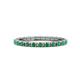 1 - Gracie 2.00 mm Emerald Eternity Band 
