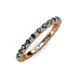 4 - Gracie 2.00 mm Blue Diamond Eternity Band 