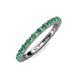 4 - Gracie 2.00 mm Emerald Eternity Band 