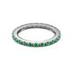 7 - Gracie 2.00 mm Emerald Eternity Band 