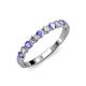 3 - Clara 3.00 mm Tanzanite and Diamond 10 Stone Wedding Band 