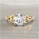 3 - Benita 1.21 ctw (6.50 mm) IGI Certified Round Lab Grown Diamond (VS/EF) and Side Natural Diamond Celtic Love Knot Entwined Engagement Ring  