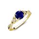 4 - Benita 1.36 ctw (6.00 mm) Round Blue Sapphire and Side Natural Diamond Celtic Love Knot Entwined Engagement Ring  