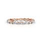 1 - Mira 0.95 ctw Marquise and Round Natural Diamond Women Stackable Eternity Band 
