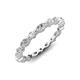 3 - Mira 0.95 ctw Marquise and Round Lab Grown Diamond Women Stackable Eternity Band 