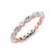 3 - Mira 0.95 ctw Marquise and Round Lab Grown Diamond Women Stackable Eternity Band 