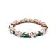 4 - Mira 1.04 ctw Marquise Created Alexandrite and Round Natural Diamond Women Stackable Eternity Band 