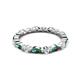 4 - Mira 1.04 ctw Marquise Created Alexandrite and Round Natural Diamond Women Stackable Eternity Band 