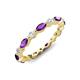 3 - Mira 0.95 ctw Marquise Amethyst and Round Natural Diamond Women Stackable Eternity Band 