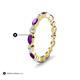 5 - Mira 0.95 ctw Marquise Amethyst and Round Natural Diamond Women Stackable Eternity Band 