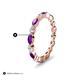 5 - Mira 0.95 ctw Marquise Amethyst and Round Natural Diamond Women Stackable Eternity Band 