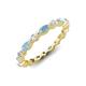 3 - Mira 0.95 ctw Marquise Aquamarine and Round Natural Diamond Women Stackable Eternity Band 