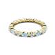 4 - Mira 0.95 ctw Marquise Aquamarine and Round Natural Diamond Women Stackable Eternity Band 
