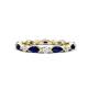 1 - Mira 1.13 ctw Marquise Blue Sapphire and Round Natural Diamond Women Stackable Eternity Band 