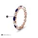 5 - Mira 1.13 ctw Marquise Blue Sapphire and Round Natural Diamond Women Stackable Eternity Band 