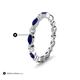 5 - Mira 1.13 ctw Marquise Blue Sapphire and Round Natural Diamond Women Stackable Eternity Band 