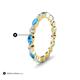 5 - Mira 1.31 ctw Marquise Blue Topaz and Round Natural Diamond Women Stackable Eternity Band 
