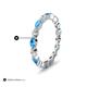 5 - Mira 1.31 ctw Marquise Blue Topaz and Round Natural Diamond Women Stackable Eternity Band 