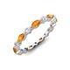 3 - Mira 0.95 ctw Marquise Citrine and Round Natural Diamond Women Stackable Eternity Band 