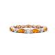 1 - Mira 0.95 ctw Marquise Citrine and Round Natural Diamond Women Stackable Eternity Band 