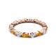 4 - Mira 0.95 ctw Marquise Citrine and Round Natural Diamond Women Stackable Eternity Band 