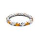 4 - Mira 0.95 ctw Marquise Citrine and Round Natural Diamond Women Stackable Eternity Band 