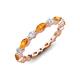 3 - Mira 0.95 ctw Marquise Citrine and Round Natural Diamond Women Stackable Eternity Band 