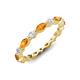 3 - Mira 0.95 ctw Marquise Citrine and Round Natural Diamond Women Stackable Eternity Band 