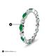 5 - Mira 0.95 ctw Marquise Emerald and Round Natural Diamond Women Stackable Eternity Band 