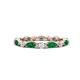 1 - Mira 0.95 ctw Marquise Emerald and Round Natural Diamond Women Stackable Eternity Band 