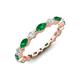 3 - Mira 0.95 ctw Marquise Emerald and Round Natural Diamond Women Stackable Eternity Band 