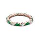 4 - Mira 0.95 ctw Marquise Emerald and Round Natural Diamond Women Stackable Eternity Band 