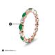 5 - Mira 0.95 ctw Marquise Emerald and Round Natural Diamond Women Stackable Eternity Band 