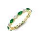 3 - Mira 0.95 ctw Marquise Emerald and Round Natural Diamond Women Stackable Eternity Band 