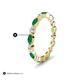 5 - Mira 0.95 ctw Marquise Emerald and Round Natural Diamond Women Stackable Eternity Band 