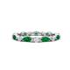 1 - Mira 0.95 ctw Marquise Emerald and Round Natural Diamond Women Stackable Eternity Band 