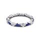 4 - Mira 0.95 ctw Marquise Iolite and Round Natural Diamond Women Stackable Eternity Band 