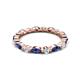 4 - Mira 0.95 ctw Marquise Iolite and Round Natural Diamond Women Stackable Eternity Band 