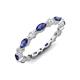3 - Mira 0.95 ctw Marquise Iolite and Round Natural Diamond Women Stackable Eternity Band 