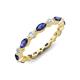 3 - Mira 0.95 ctw Marquise Iolite and Round Natural Diamond Women Stackable Eternity Band 