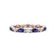 1 - Mira 0.95 ctw Marquise Iolite and Round Natural Diamond Women Stackable Eternity Band 
