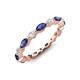 3 - Mira 0.95 ctw Marquise Iolite and Round Natural Diamond Women Stackable Eternity Band 
