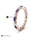 5 - Mira 0.95 ctw Marquise Iolite and Round Natural Diamond Women Stackable Eternity Band 