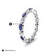 5 - Mira 0.95 ctw Marquise Iolite and Round Natural Diamond Women Stackable Eternity Band 