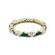 4 - Mira 1.22 ctw Marquise London Blue Topaz and Round Natural Diamond Women Stackable Eternity Band 