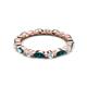 4 - Mira 1.22 ctw Marquise London Blue Topaz and Round Natural Diamond Women Stackable Eternity Band 